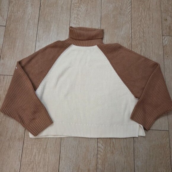 Victoria's Secret PINK Varsity Knit Chunky Turtleneck Sweater XXL - Picture 2 of 8